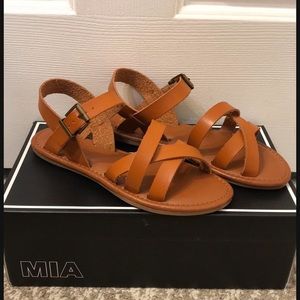 MIA KARISA Brown Strappy Sandal Size 6